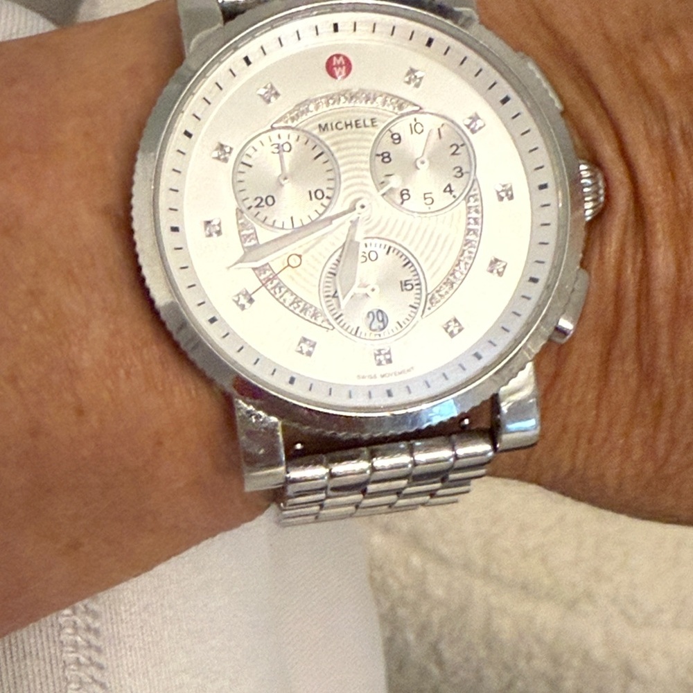Michele Silver Chronograph women Watch - Picture 13 of 13